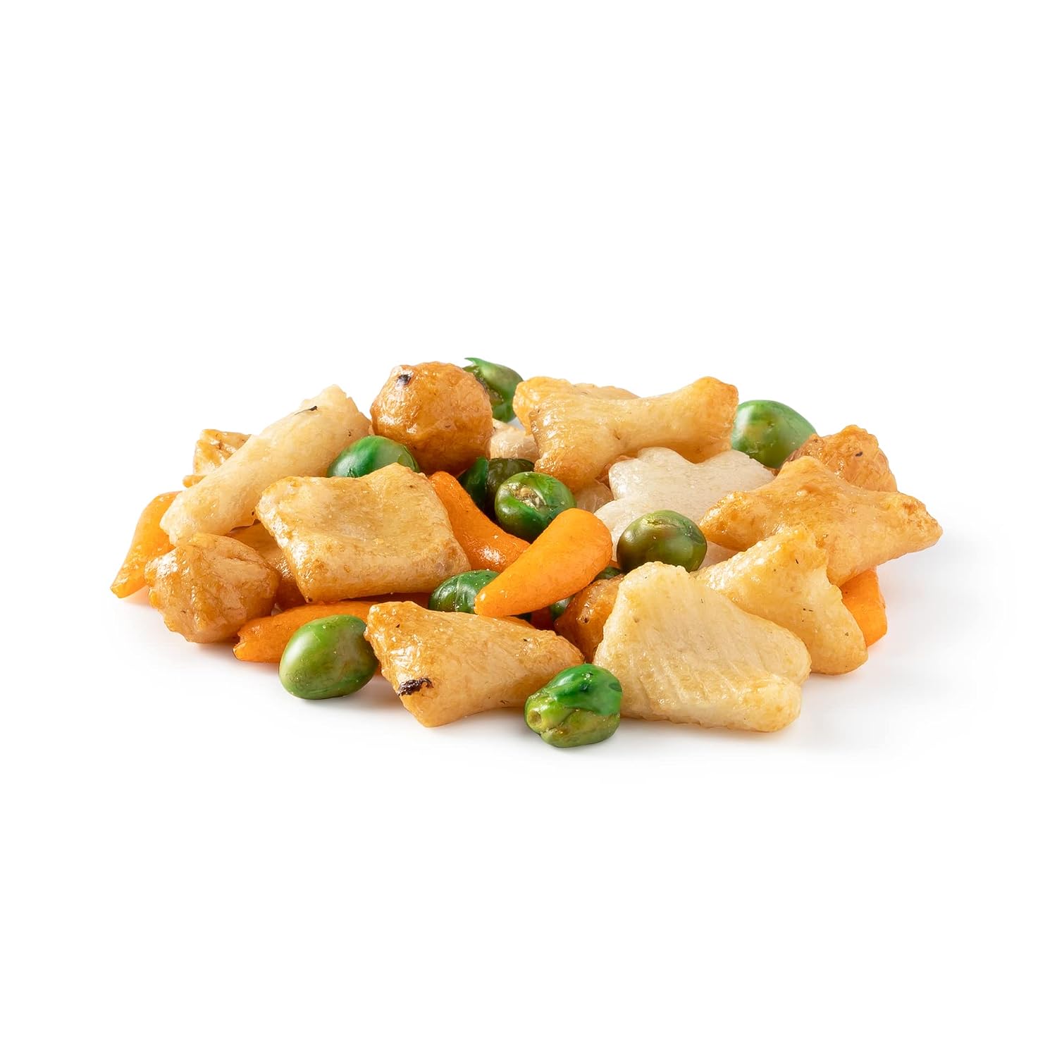 NUTS U.S. - Oriental Rice Crackers With Green Peas | Non-GMO and Cholesterol Free | Vegan | Soy and Chili Flavor | Crunchy Baked Snacks | Packed in Resealable Bag (2 LBS)