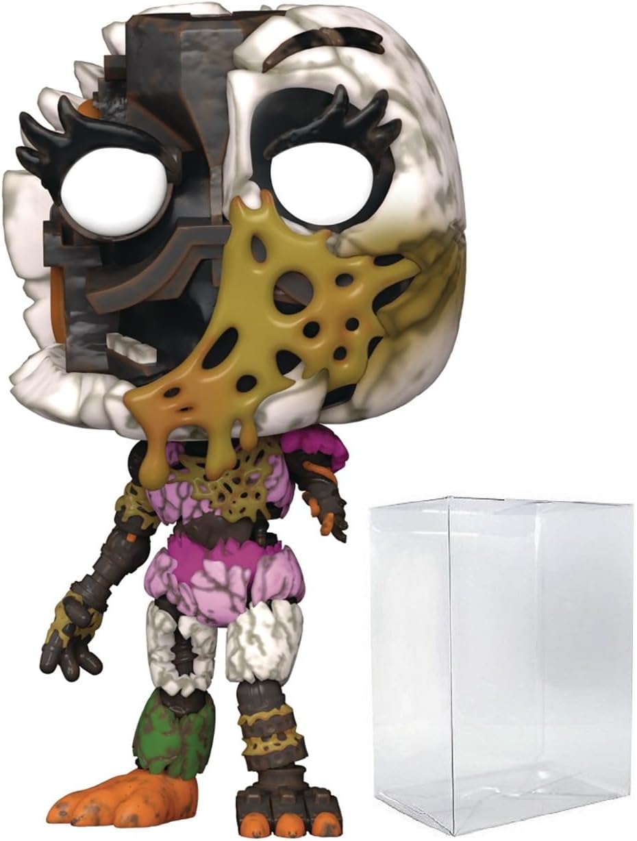 POP Five Nights at Freddy's: Security Breach - Ruined Chica Funko Vinyl Figure (Bundled with Compatible Box Protector Case), Multicolor, 3.75 inches