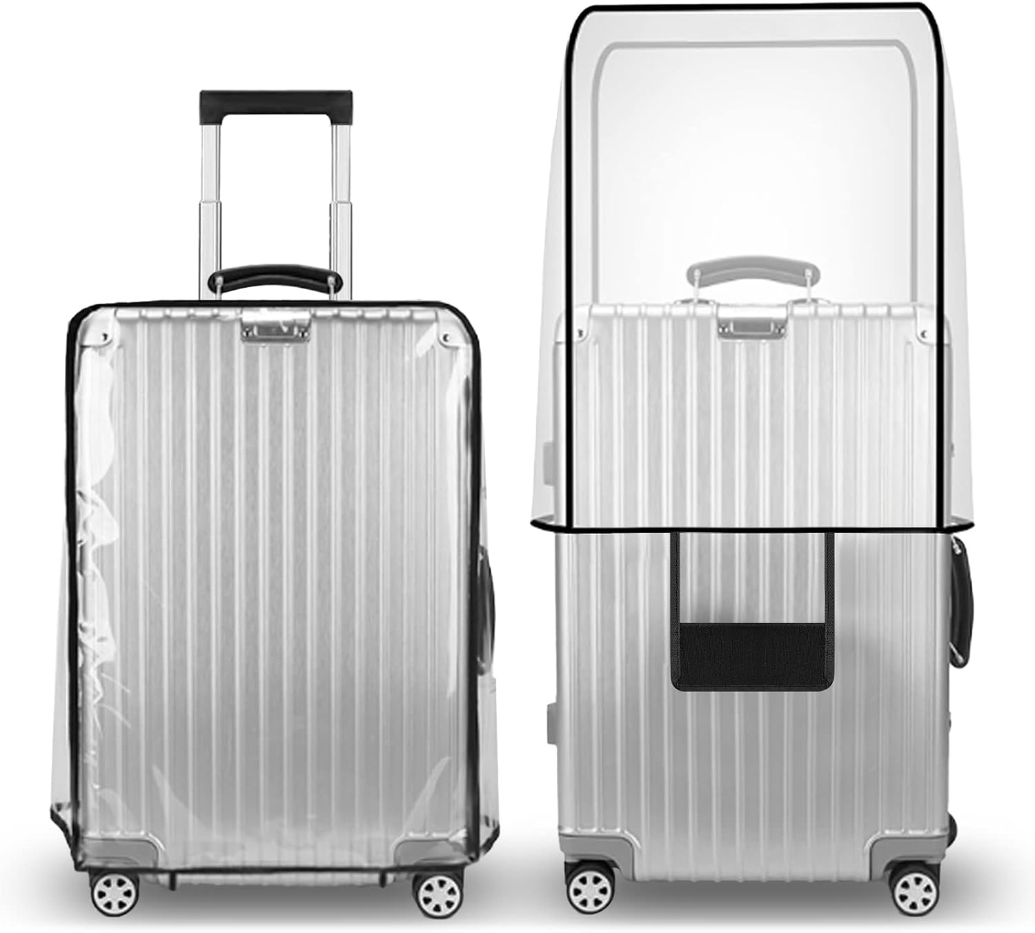 T Tersely Clear PVC Suitcase Cover Protectors 30Inch Suitcase Baggage Covers - Waterproof Dustproof and Anti-Scratch Luggage Cover (30inch)
