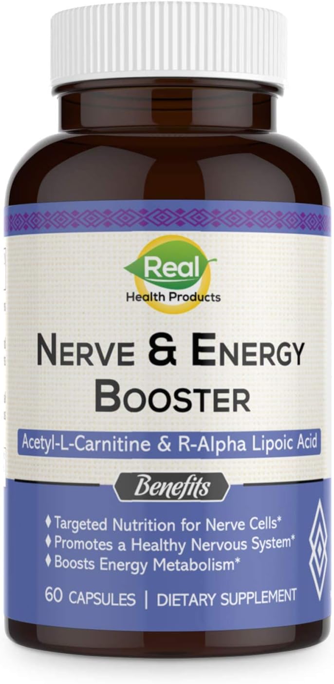 ALA Supplement - R-Alpha Lipoic Acid 300mg & Acetyl L-carnitine 1000mg - Nerve & Energy Booster for Nerve, Cardiovascular, Cognitive Function & Antioxidant Support, 60 Capsules, 30 Days Supply