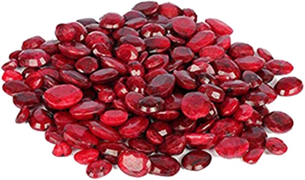 GEMHUB Approx 100 Ct./7 Pcs Ring Size Gorgeous African Pigeon Blood Red Ruby Loose Gemstones Lot Ruby July Birthstone