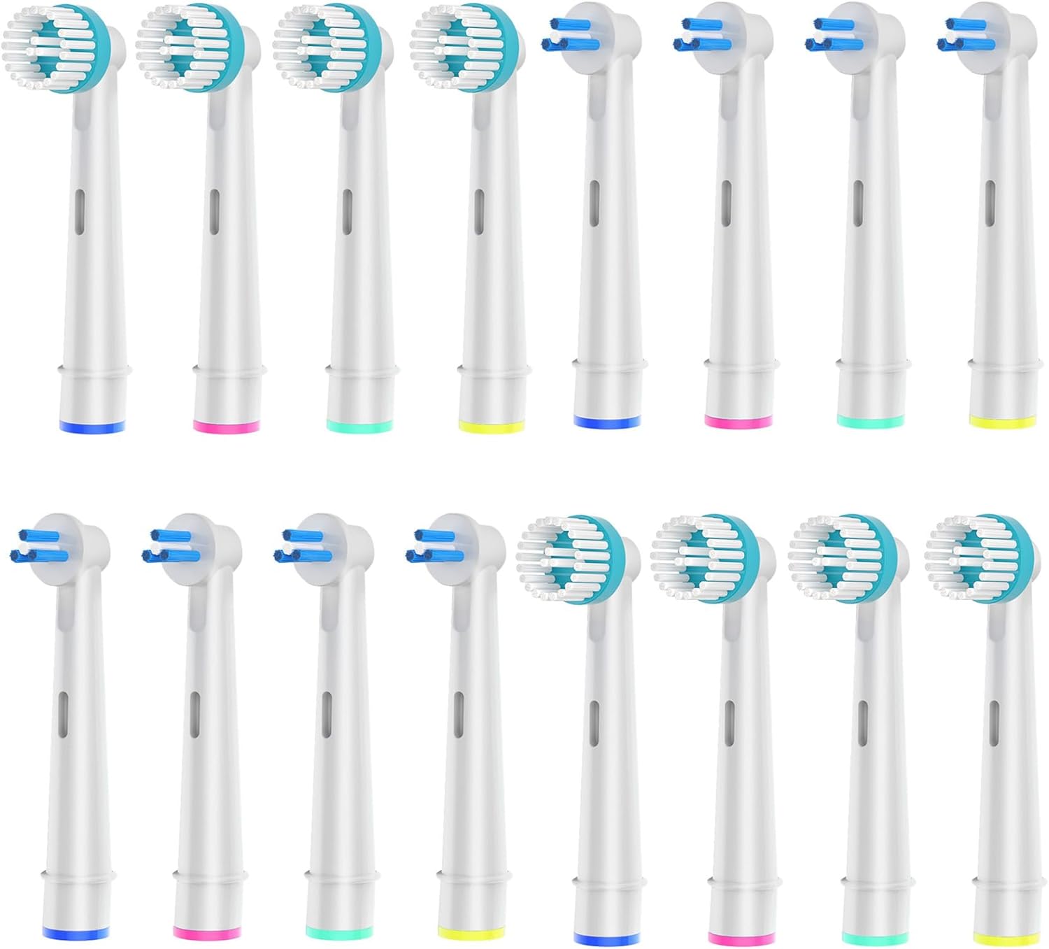 8 Count Interspace and 8 Count Ortho Care Brush Heads Compatible with Oral B Electric Toothbrush.
