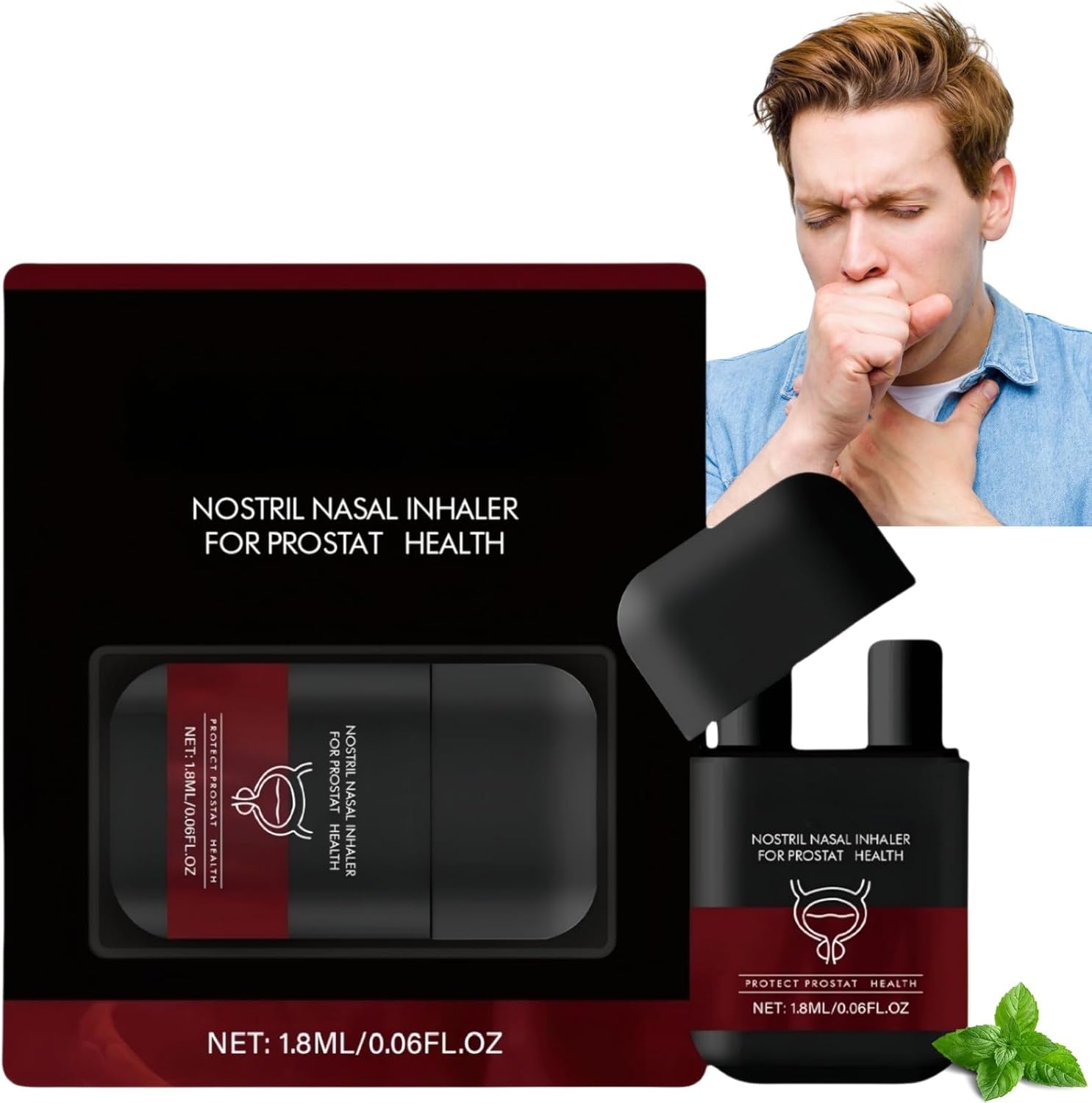 Dual-Function Nasal Inhaler,Nasal Inhaler,Pros/Tate Wellness Nasal Inhaler,Bee/Boom Nasal Inhaler Stick,Lung Cleaning Inhaler,Herbal Spray Cleansing Lung,Double Hole Nasal Stick,Personal Care for Men