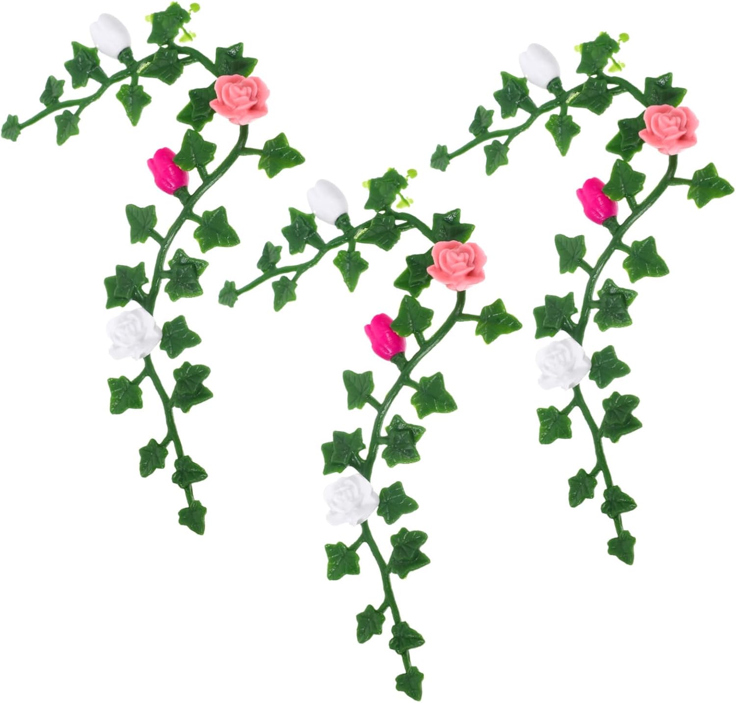minkissy 3Pcs Miniature Dollhouse Flower Vine Artificial Mini Plants for DIY Micro Garden Decor Lightweight and Fade Resistant Mini House Supply