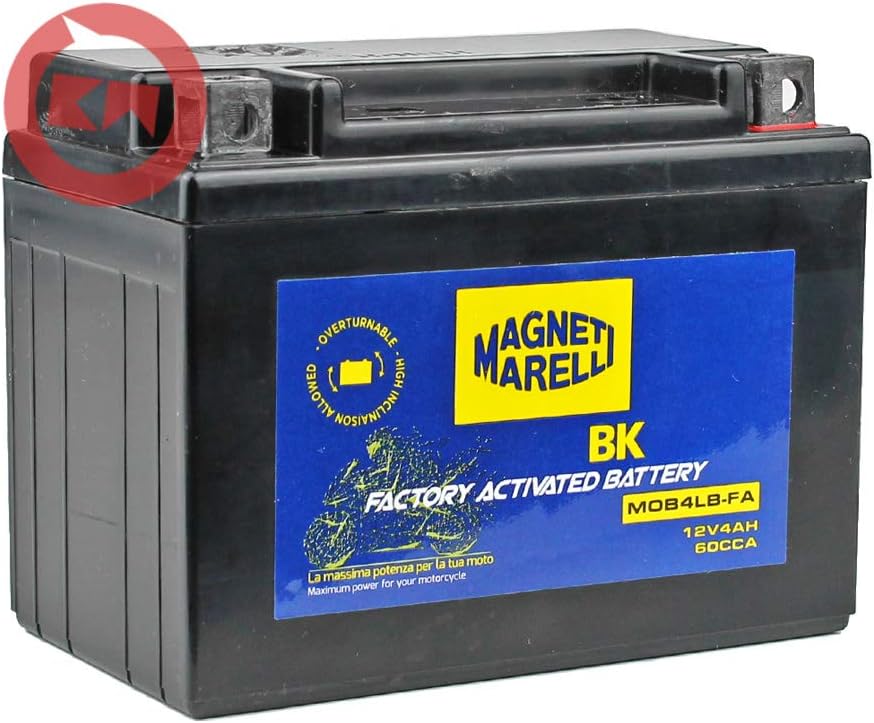 YB4L-B Battery 12V 4AH 60CCA MAGNETI MARELLI MOB4L-FA SEALLED READY TO USE