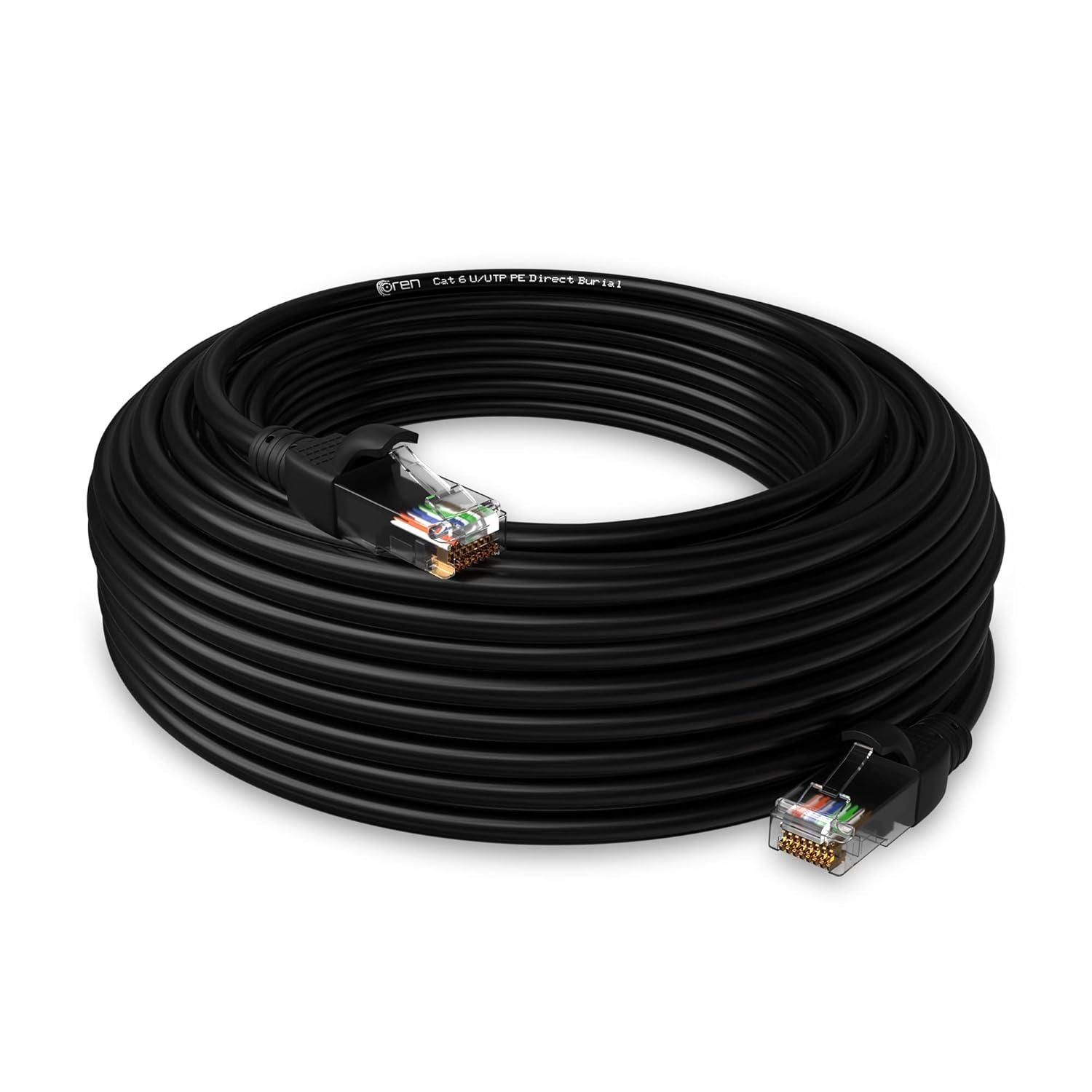 Oren CAT6 20m Outdoor Ethernet Cable LAN - Direct Burial - Patch Cord | Pure Copper 23 AWG | High-Speed 1Gbps - Premium Network Cable with RJ45 Connector | Internet, Broadband, Network Lead