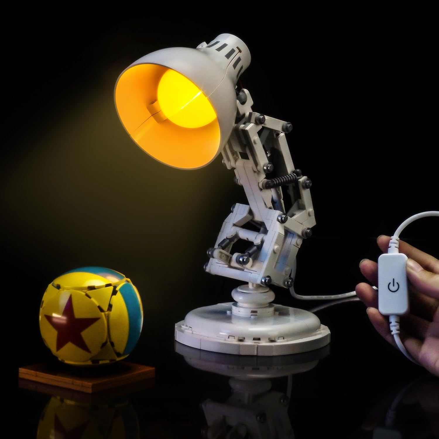 LocoLee Led Light Set Compatible with Lego 21357 Pixar Luxo Jr Customized Touch Switch Decoration Lighting Kit Compatible with Lego Ideas Pixar Luxo Jr Building Blocks Model,Only Lights Set,No Model