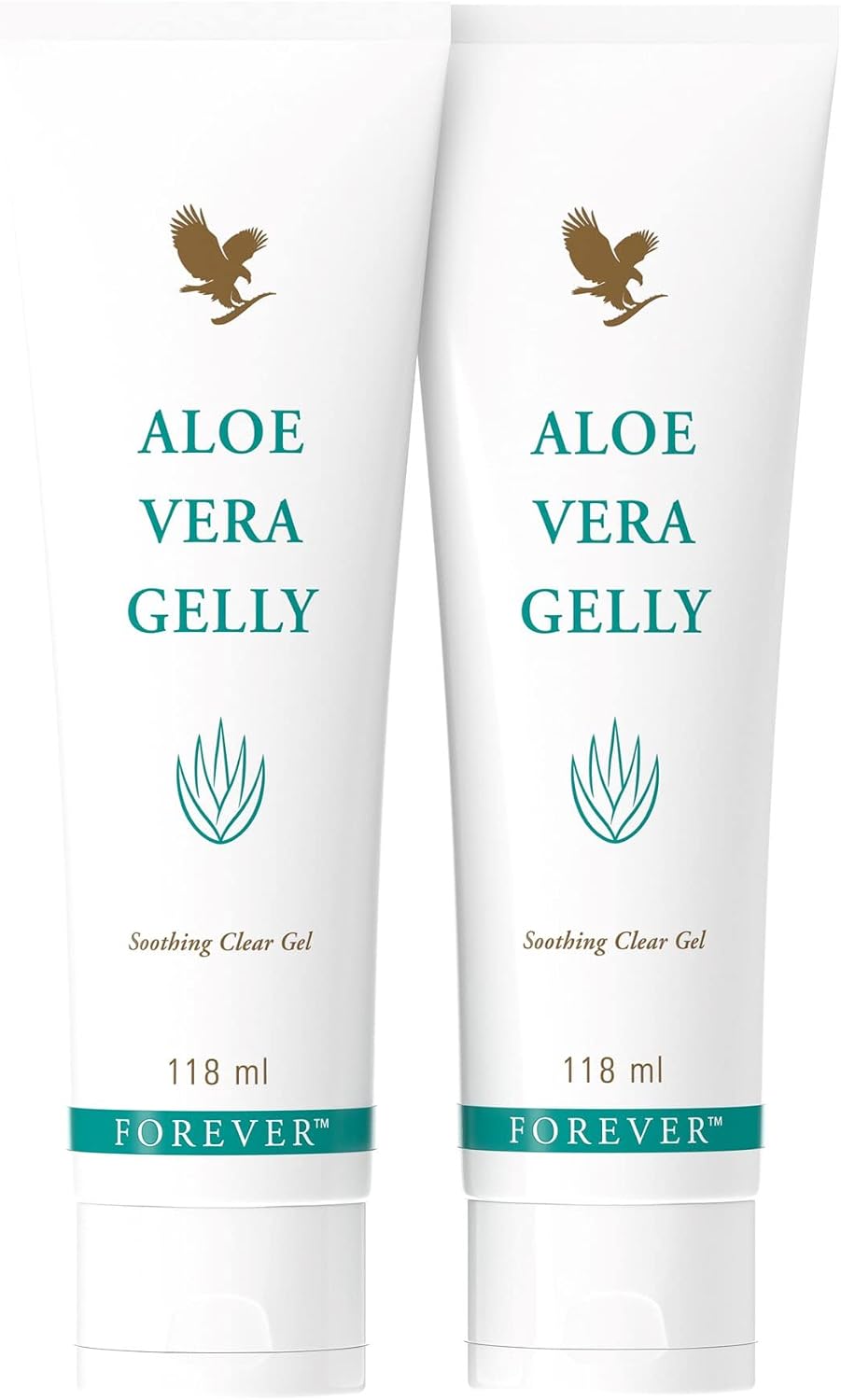 Forever Living Products Aloe Vera Gelly, 118ml, Lubricates sensitive skin, stain free, perfect after-sun care, Vegan friendly, Gluten free. (bundle of 2)