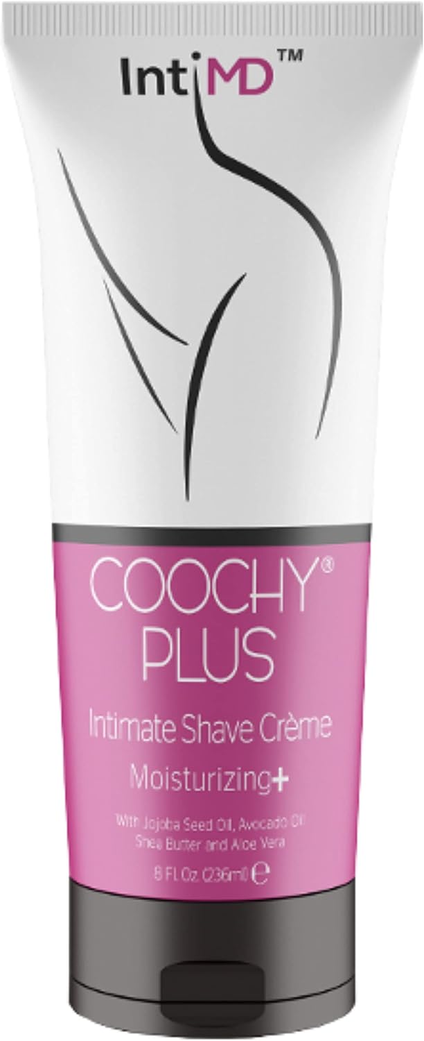 IntiMD COOCHY PLUS Intimate Shave Cream Gel Rash-Free With MOISTURIZING+ 8oz Squeeze Bottle