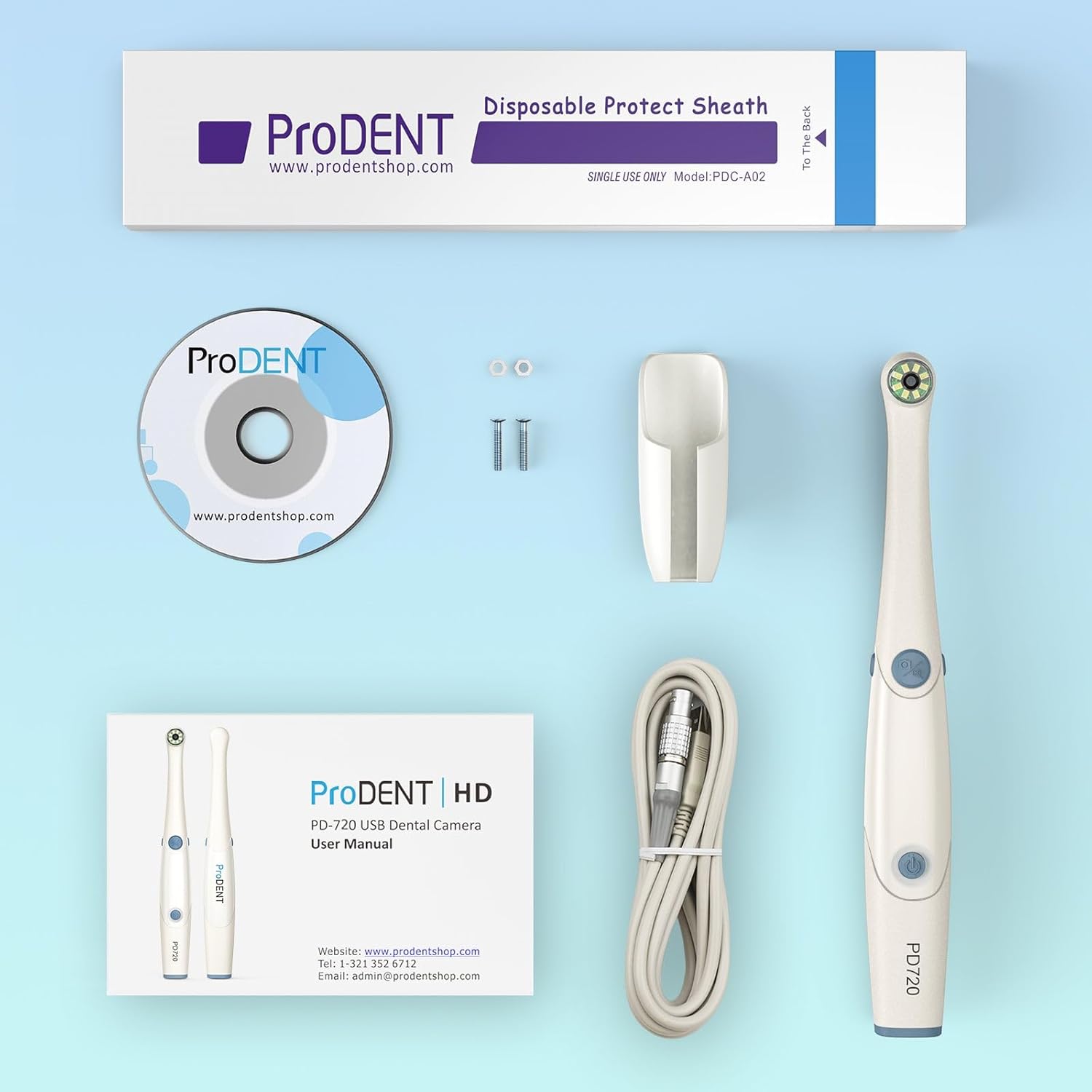 HD Intraoral Camera ProDENT PD720, USB Dental Intraoral Camera, Capture Button Work with Dexis, Eaglesoft, Dentrix, opendental,carestreamand More