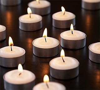 Zion Judaica Quality Tealight Candles 4 Plus Hour Burn Time Unscented Set of 200 Tea Lights for Candle Lit Dinners