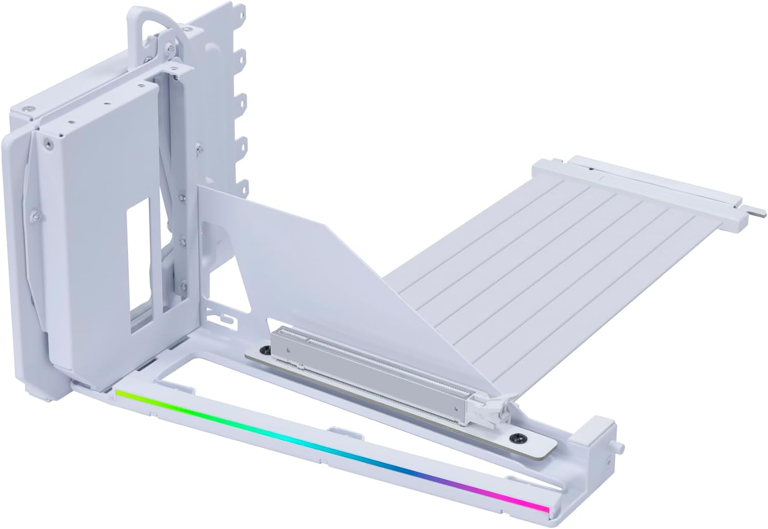 LIANLI PCIe 5.0 Compatible GPU Vertical Standing Kit, LL-VG4-5-V4W, White, 7.9" (200mm) Cable, Built-in ARGB Lighting Function, Authorized Reseller in Japan