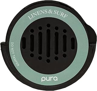 Pura Car Scent Refill - Fragrance for Pura Car Diffuser - Clean & Safe Luxury Diffuser Scent - Long-Lasting Fragrance for 30 Days of Aroma - Must-Have for Car - Linens & Surf