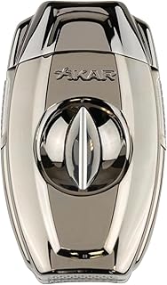 Xikar VX2 V-Cut Cigar Cutter with Stainless Steel Blades & Secure Lock, Gunmetal | Clips up to 70 Ring Gauge Cigars | 64 RG Bowl Spring-Loaded Cigar Snipper | Cigar Accessories for Aficionados