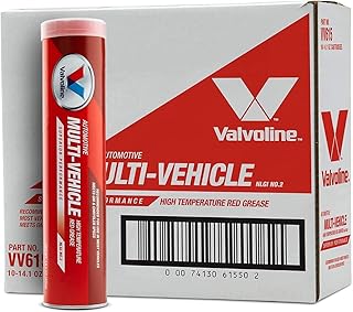 Valvoline Multi-Vehicle High Temperature Red Grease 14.1 OZ Cartridge, Case of 10