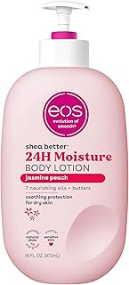 eos Shea Better Body Lotion- Jasmine Peach, 24-Hour Moisture Skin Care, Lightweight & Non-Greasy, Made with Natural Shea, Vegan, 16 fl oz