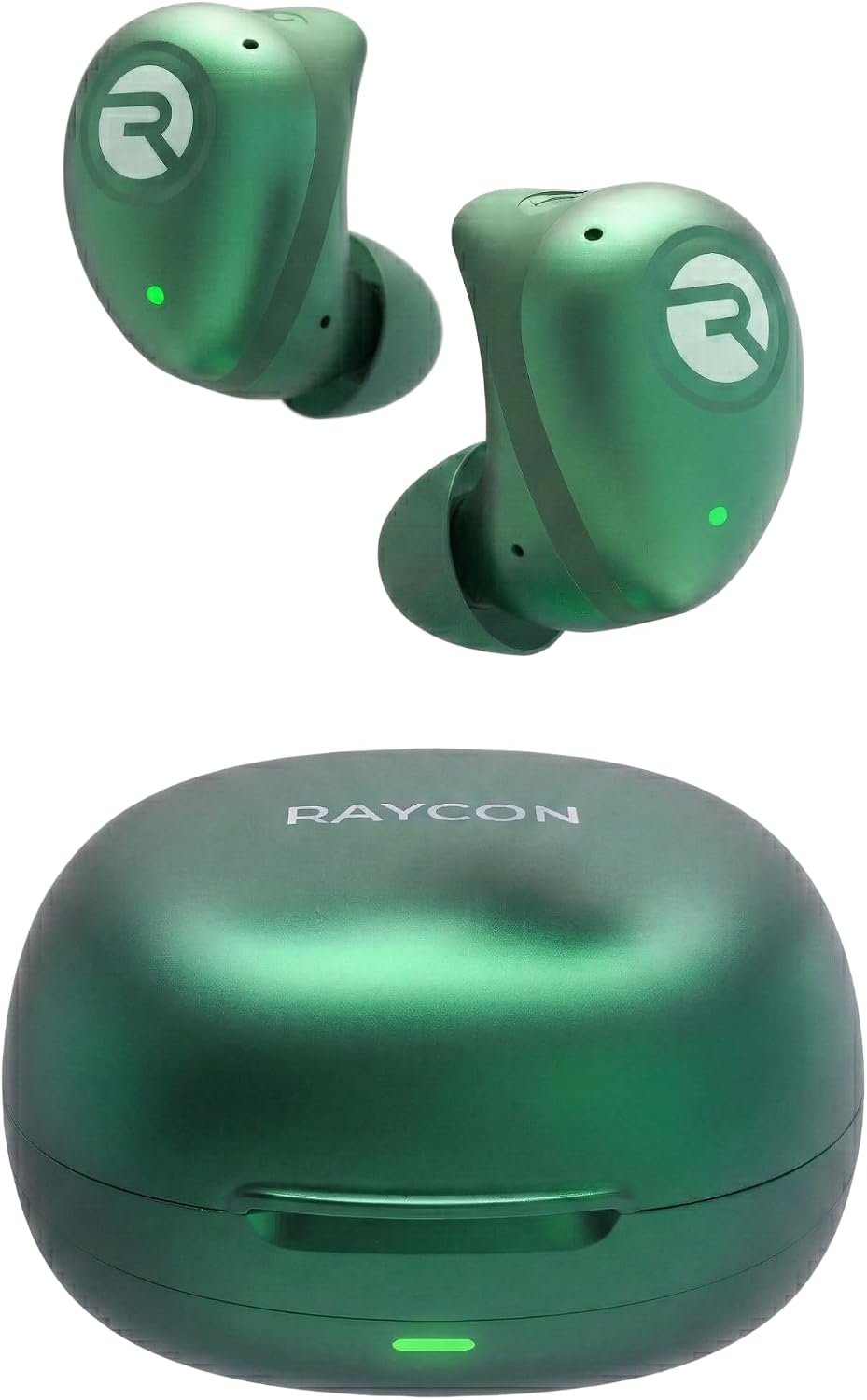 Raycon Fitness Bluetooth True Wireless Earbuds with Built in Mic 54 Hours of Battery IPX 7 Waterproof and Charging Case with Talk, Text, and Play Bluetooth 5.2 Portable Sport (Green)