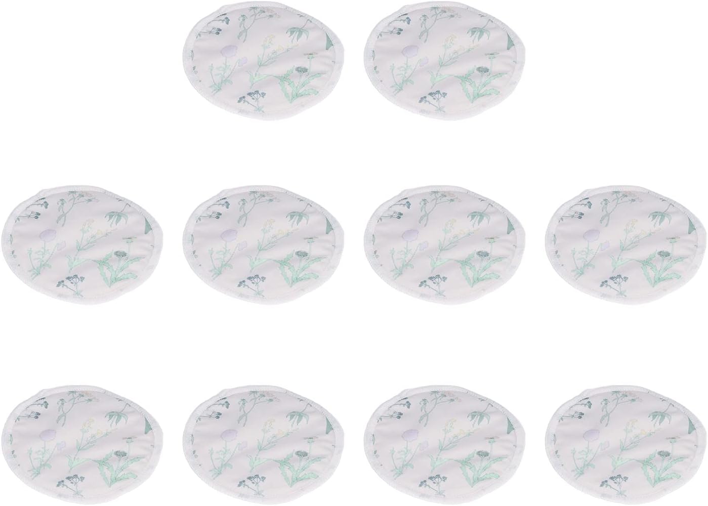 10Pcs Breastsfeeding Nipple Pads, Comfortable Breathable Reusable Washable Nursing Breasts Pads with Waterproof Storage Breast Shells & Creams Breastfeeding (Flowers)