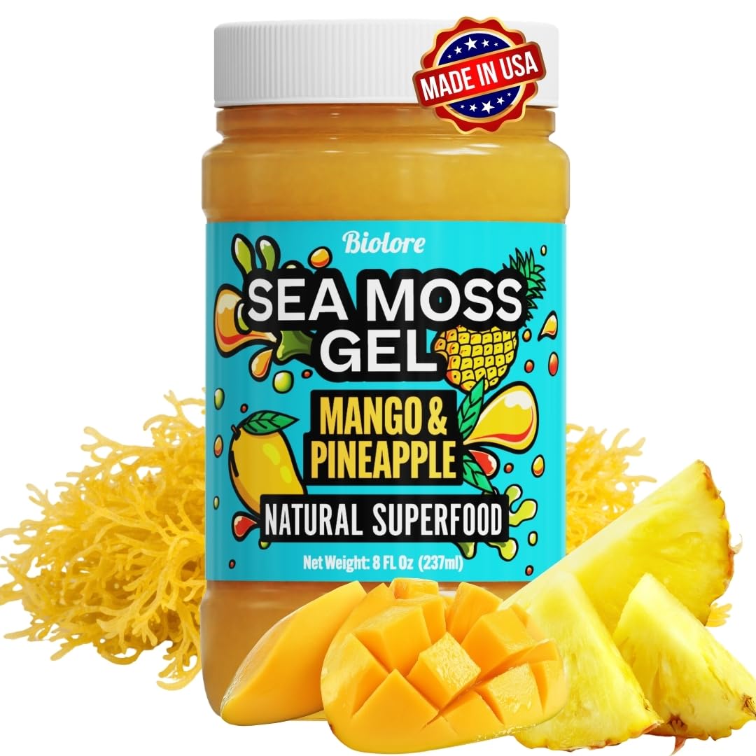 Biolore Sea Moss Gel Mango Pineapple - 8oz Trial Size - Flavored Superfood
