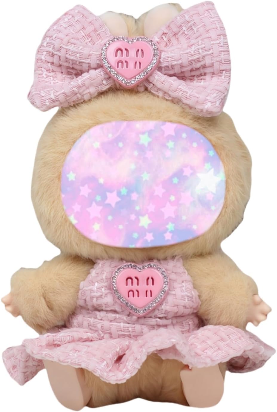 17cm Doll Clothes Set (No Doll), 2 Pieces Dress Outfit Set for 6.7inch Suit, Luxury Chic Hat & Clothes Accessories for 1st/2nd/3rd Gen Play & Display (Pink B)