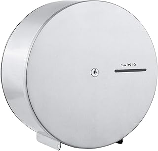SUNERA 9" Jumbo Roll Toilet Paper Dispenser Toilet Tissue Holder 304 Stainless Steel Brush Commercial & Home use Wall Mount