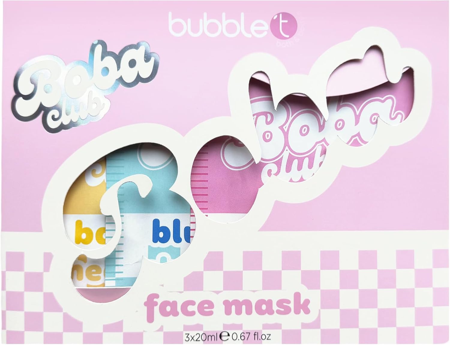 Bubble T Cosmetics Boba Sheet Mask Gift Set – Hydrating & Nourishing Face Masks for Women, Teens & Self Care Pampering