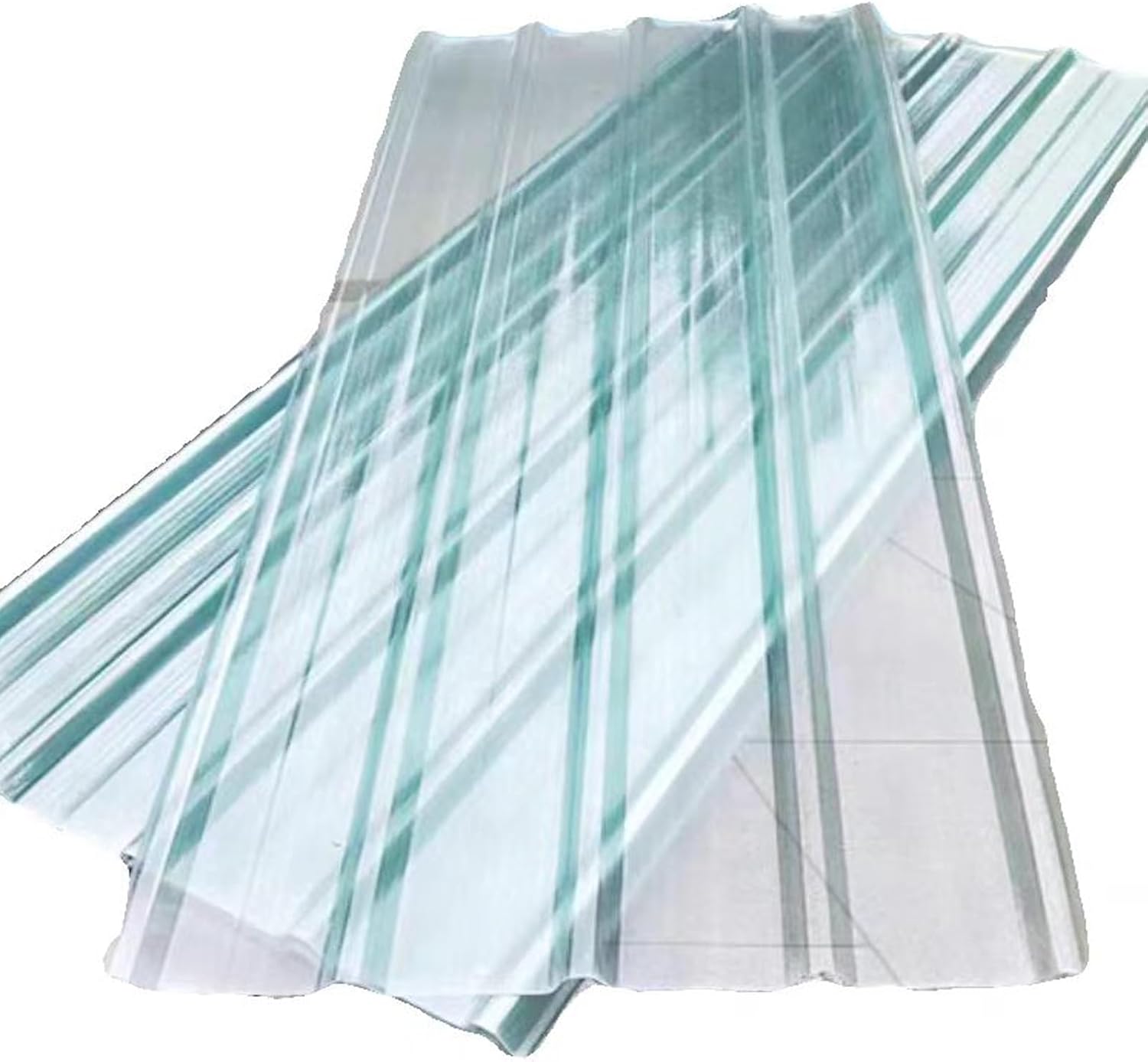 Clear Roof Sheet,Fiberglass Daylighting Panels,2mm FRP Daylighting Plate,Corrugated Roofing Sheet,Roofing Panel for Storage Shed Garage Canopy Greenhouse Replacing (35x51in,1 PCS)