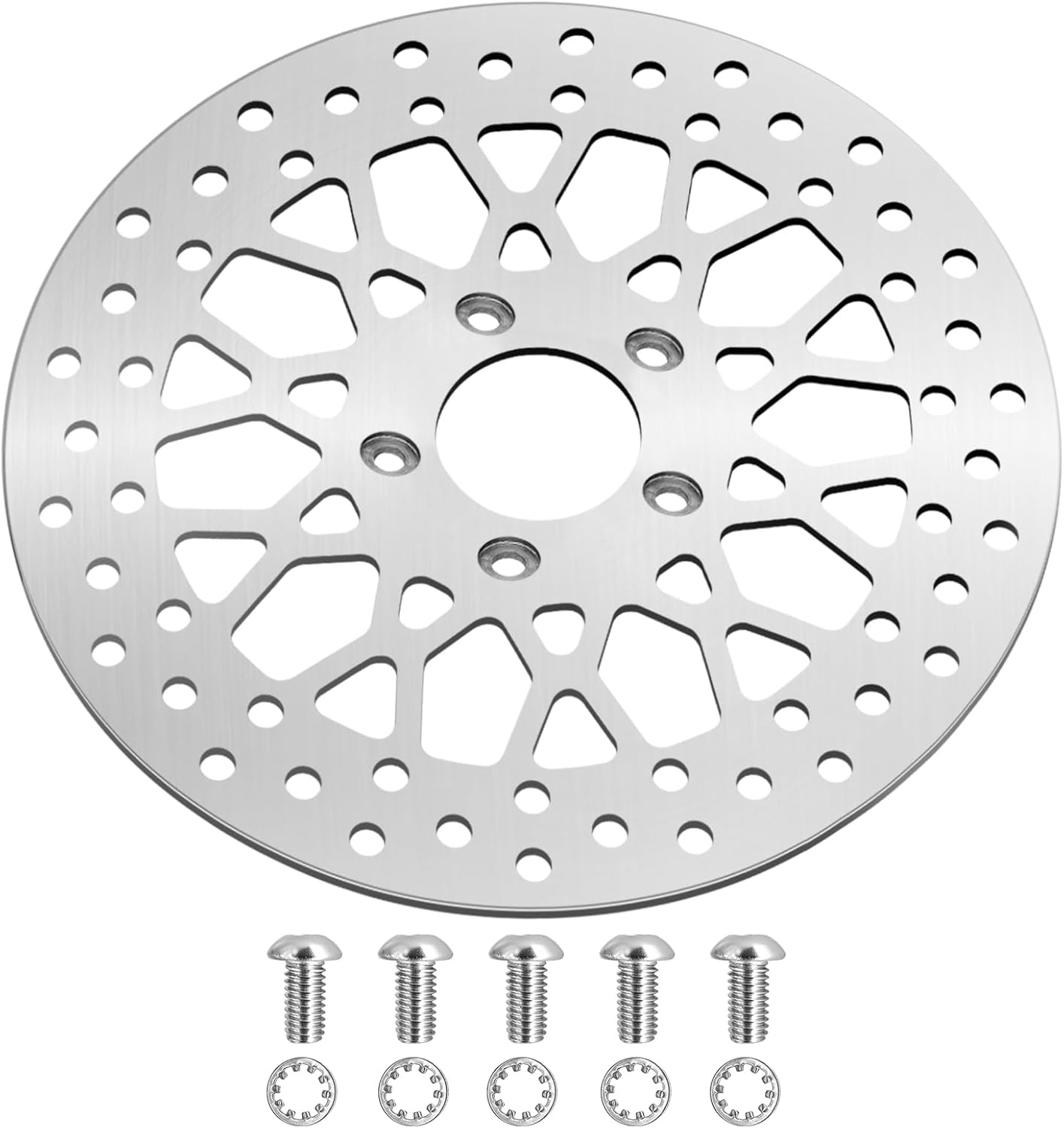 11.5'' Rear Brake Pads for Harley Davidson Parts Touring Road Glide Road King Dyna Electra Glide Sport Glide Softail Low Rider Rear Brake Rotors Kit Brake Discs Set Accessories