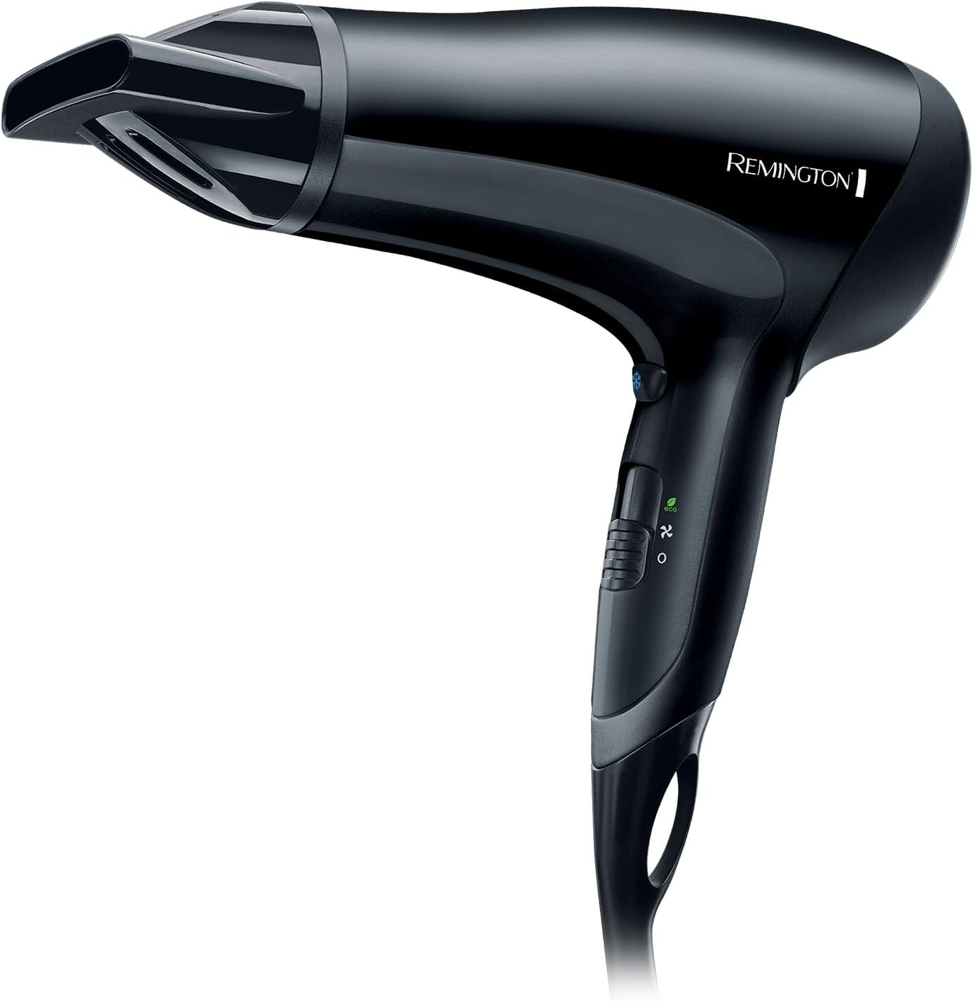 Remington Hair Dryer (Powerful, Lightweight, Concentrator, Ceramic Ionic Grille for even Heat Anti-Static, 3 Heat / 2 Speed Settings with Cool Shot, Eco Setting for Energy Saving, 2000W) D3010