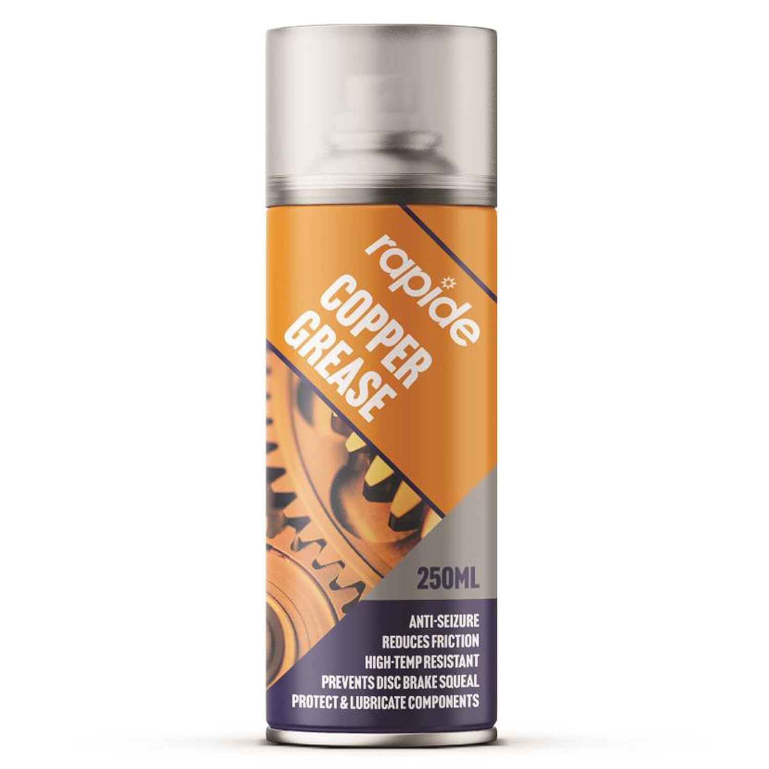 Copper Grease 250 ml Lubricant and Anti-Seize Spray, Ideal for Automotive, Machinery, and Construction Applications, Helps to Protect Metal Components from Heat, Acid, Rust and Water