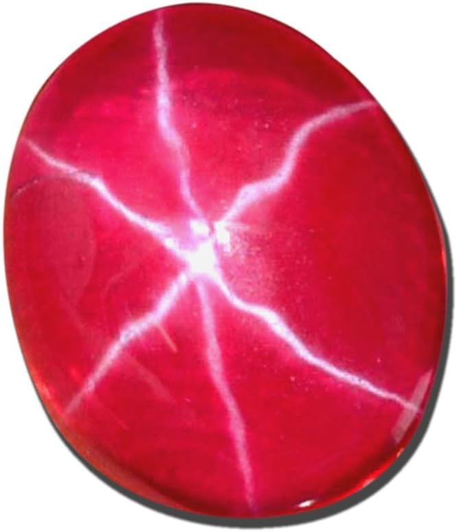 GEMHUB Natural Red Star Ruby Loose Gemstone EGL Certified 4.00-8.65 Carat 6 Rays Star Ruby Stone for Jewelry Making and Collection
