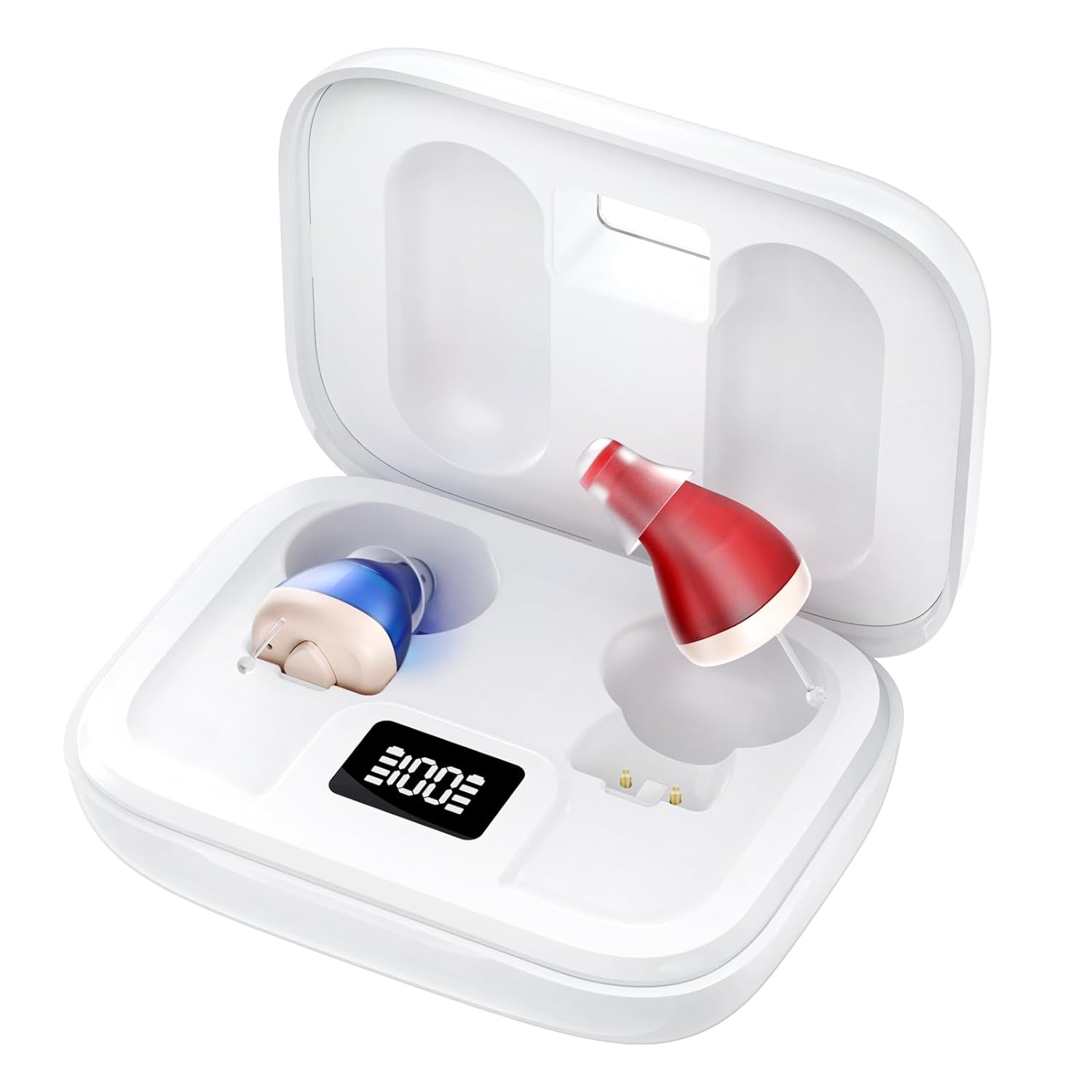 Rechargeable Hearing Aids (Not Amplifiers) for Seniors with 16-Channel Digital Chips Intelligent Noise Cancellation for Clear Sound Super-Mini Invisible Design Comfort Fit in Ear Canal & 7-Day Ultra Standby