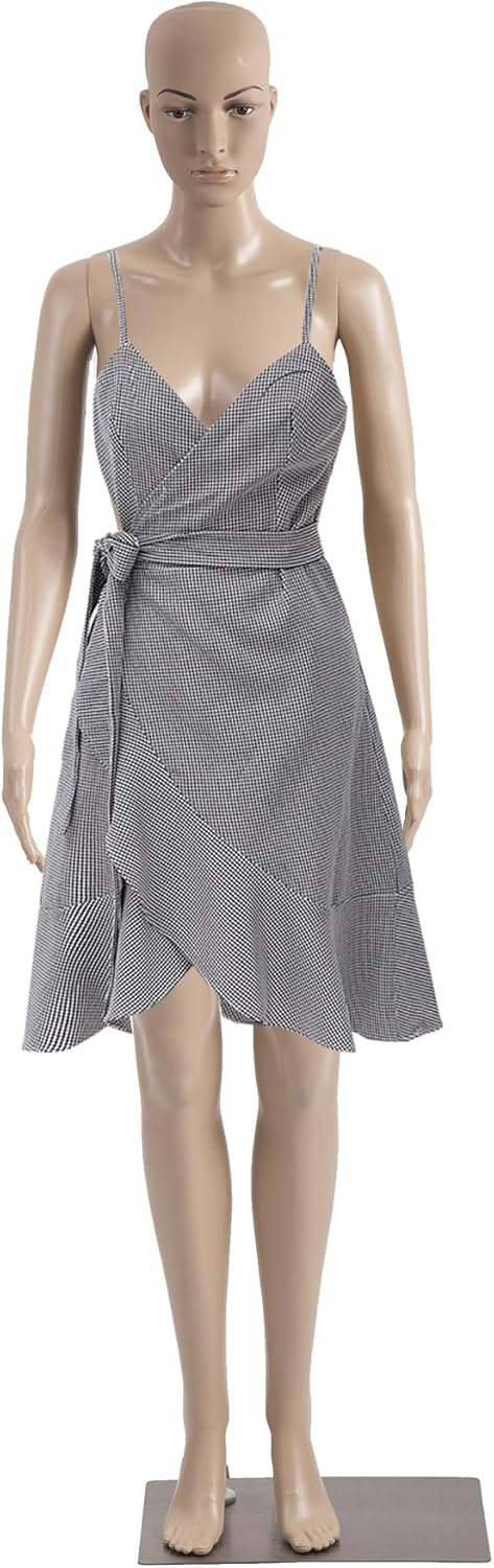Female Sewing Mannequin Polypropylene (PP) Full Body Retail 69 inches MannequinMaterial Mannequin Torso Detachable Stand Head Arm Rotation Metal Base for Display Clothing