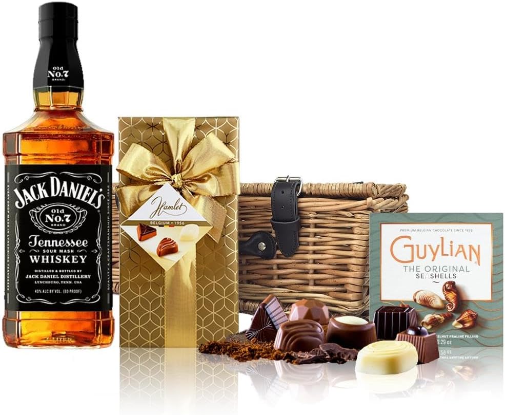 Jack Daniels Original Old No. 7 Whisky and Chocolates Hamper 70cl 40% abv