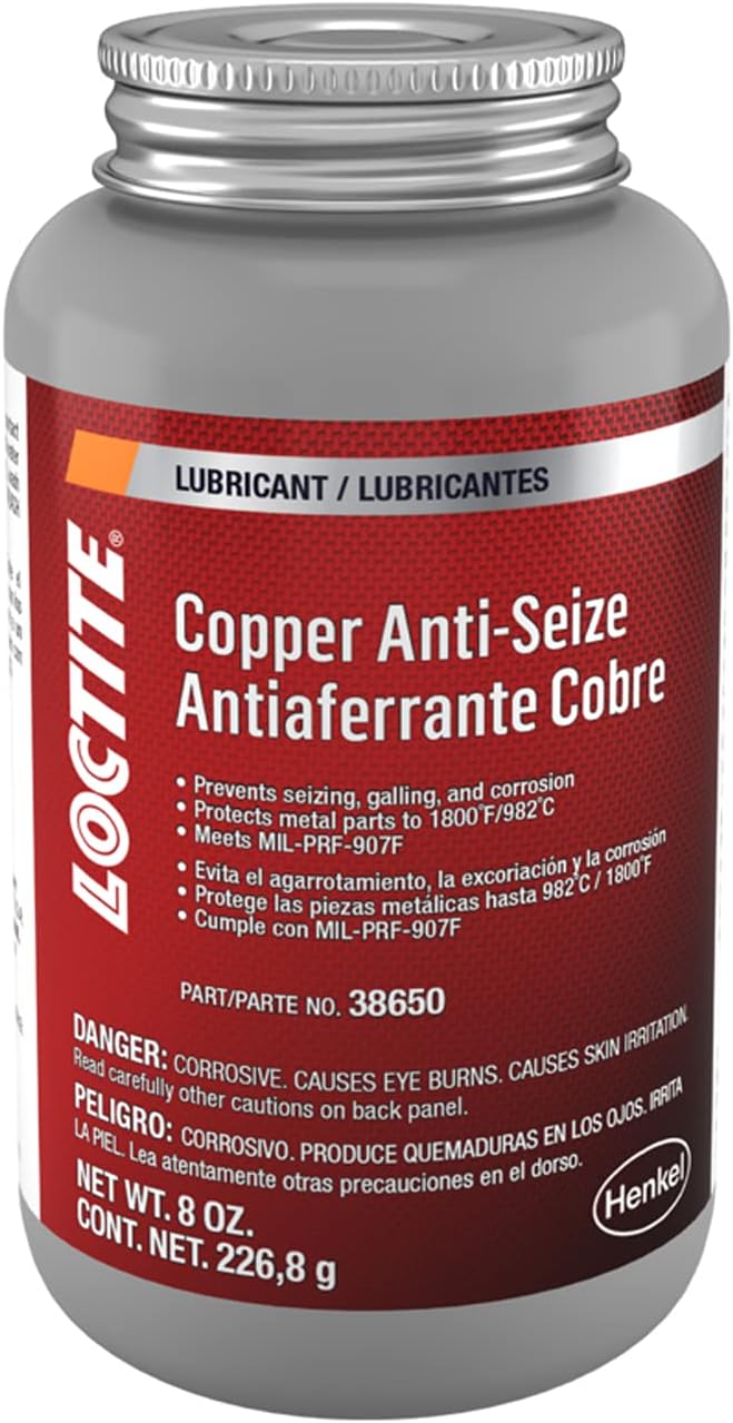 Loctite 555336 Copper Anti-Seize Lubricant Brush Top, 8-oz.