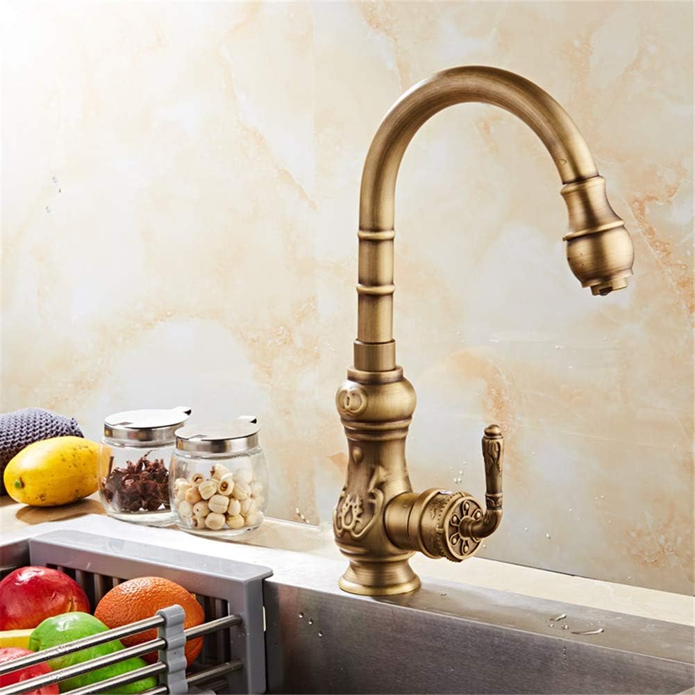 Antique Brass Kitchen Faucet Vintage Kitchen Sink Tap Brass Tap Torneira Banheiro Basin Mixer Water Small Faucet