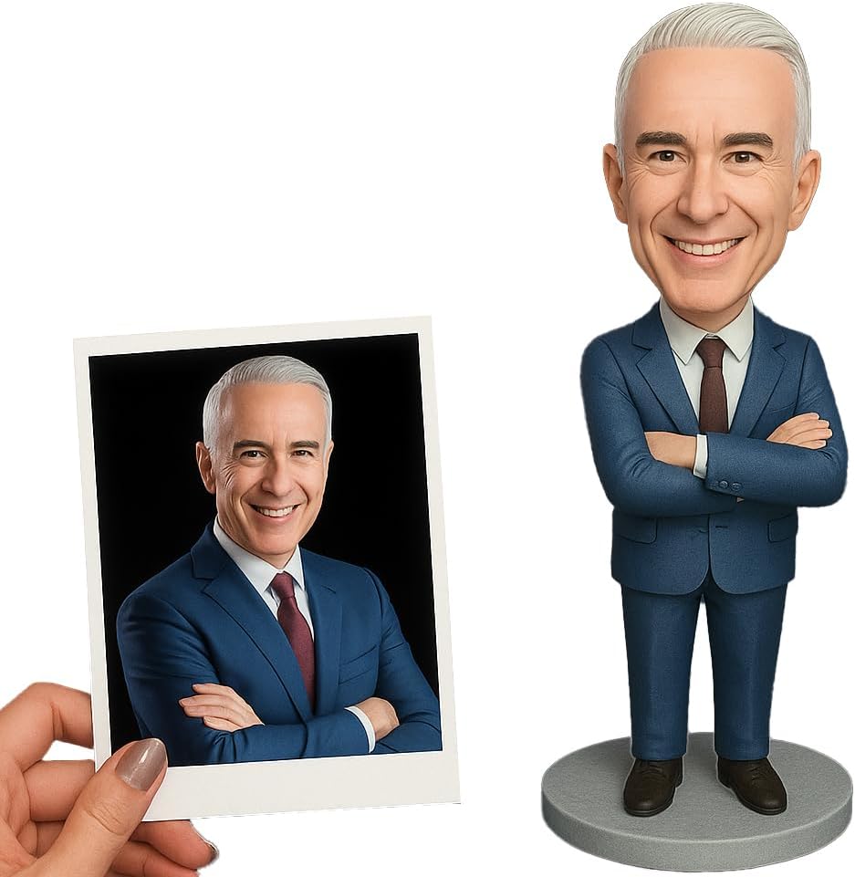 Custom Bobblehead,Design Your Own Figurine with Custom Skin Tone, Hair, Eyes & Accessories, for Lovers, Family, Business, or Graduation Keepsake(Proof Provided Prior to Completion)