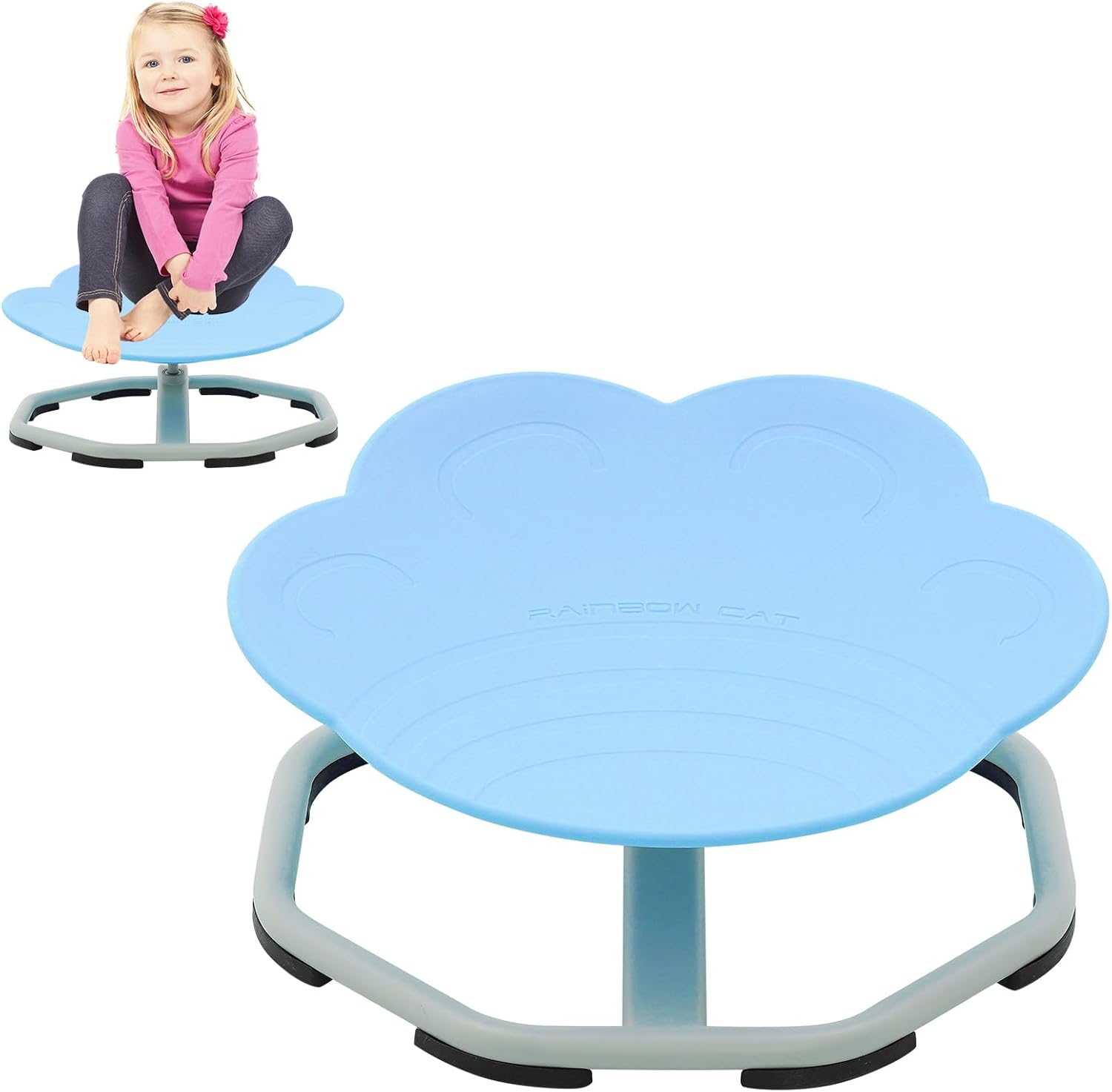 Sensory Spinning Chair for Autism,Sensory Chair for Kids,Metal Base Non-Slip Sitting,Educational Special Needs Resource Improving Physical Coordination,Wobble Chair for Kids (Blue)