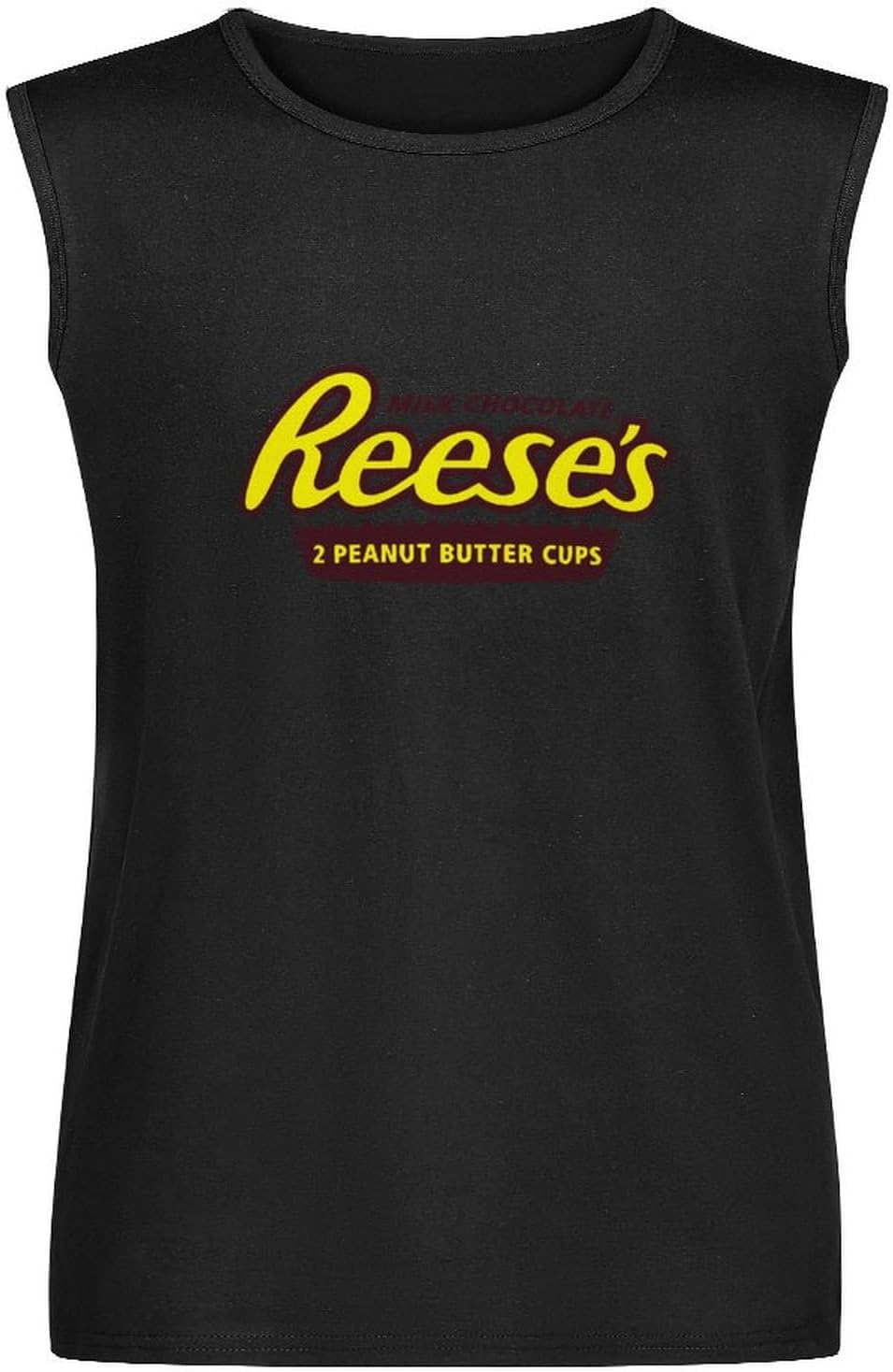 Reese Peanut Butter Cups Vest Tank T-Shirt Cotton Men Black Sleeveless Tee