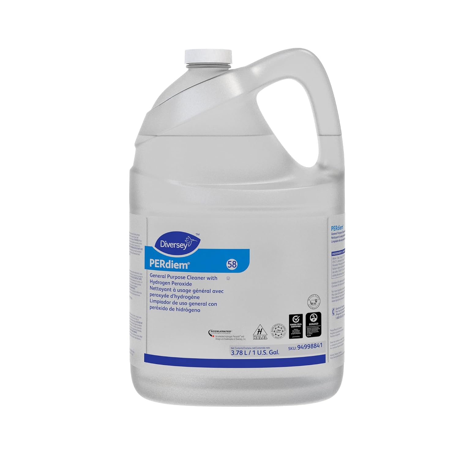 Diversey PERdiem Hydrogen Peroxide Cleaner, Refill Concentrate, 1 Gal