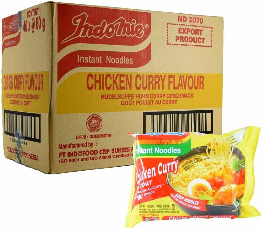 Indomie Instant Noodles Noodles Chicken Curry (40 x 80Gr)