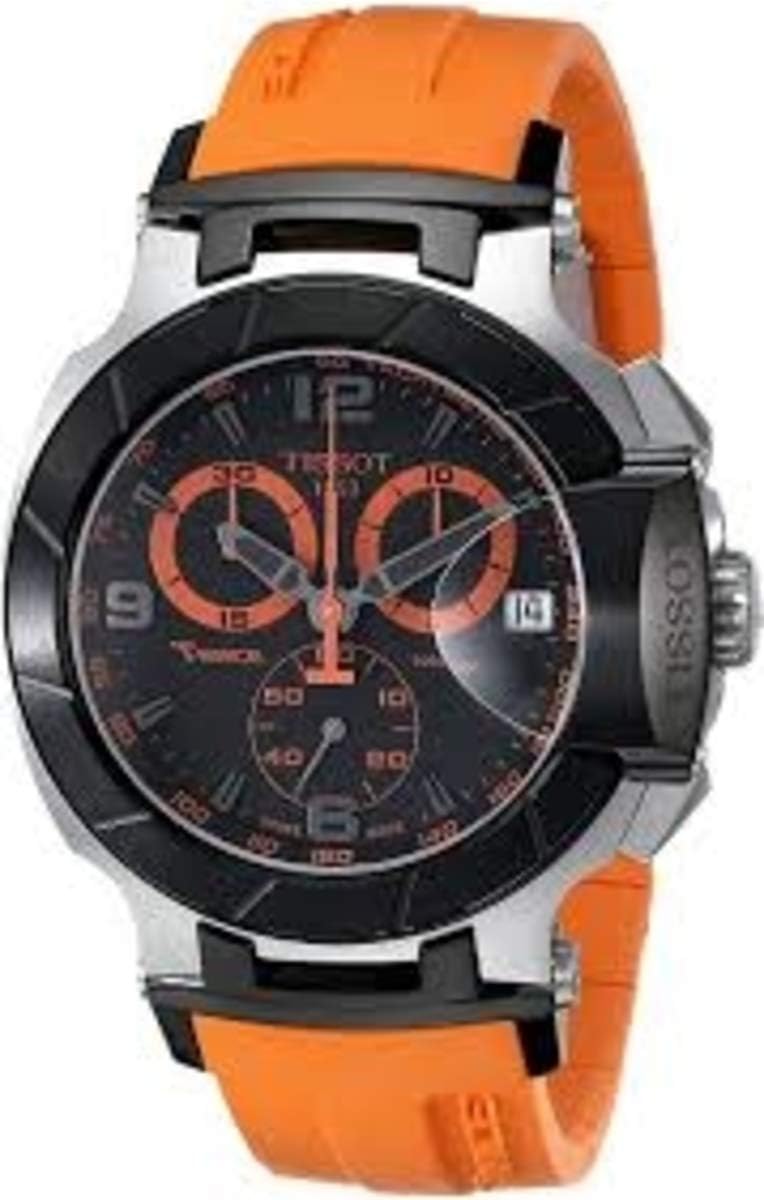Men's Tissot T-Race Chronograph Watch with Black Dial (Model: T0484172705704) tissot