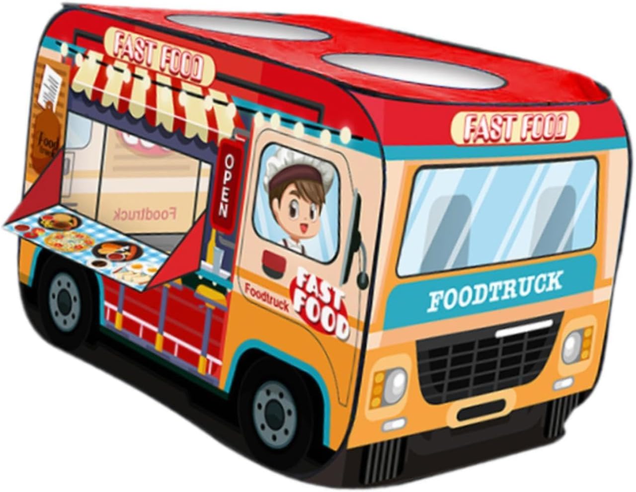 Sharplace Kids Play Tent with Carry Bag Pretend Play Playhouse Toy Food Truck Play Tent for Yard Camping Garden Ages 4 5 6 7 8 Year Old