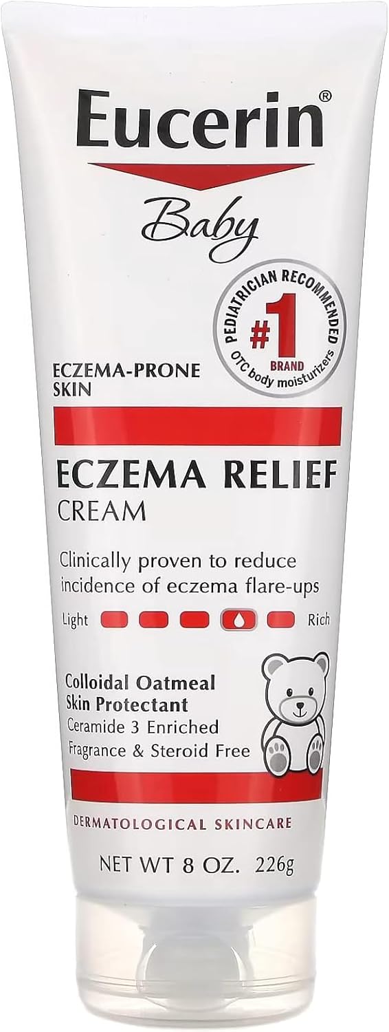Eucerin Baby Eczema Relief Body Cream - Steroid & Fragrance Free for 3+ Months of Age - 5 Oz. Tube