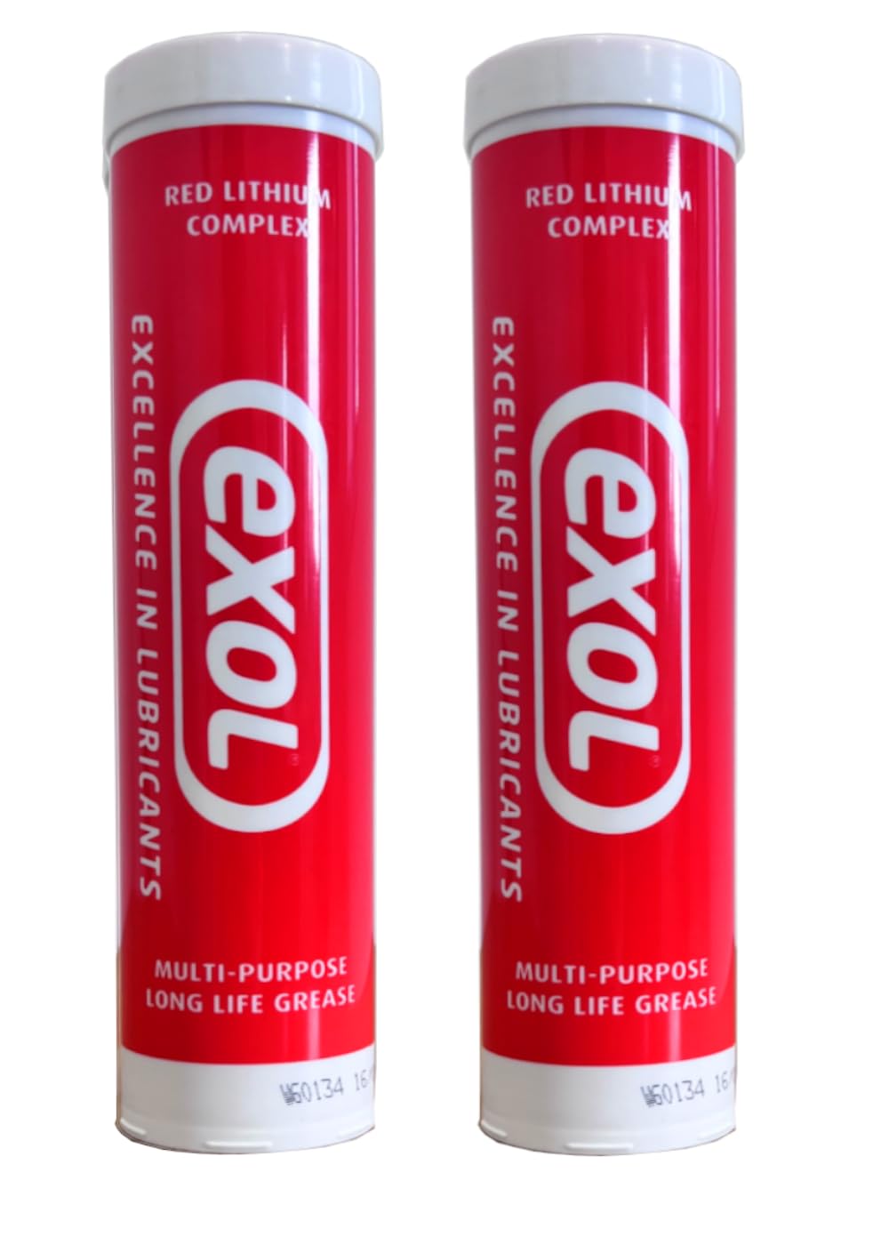 Exol Red Lithium Complex Grease 400g Cartridge - Pack of 2 | High Pressure & High Temperature Lubricant | Heavy-Duty Multipurpose Grease for Automotive, Agricultural, and Industrial Applications