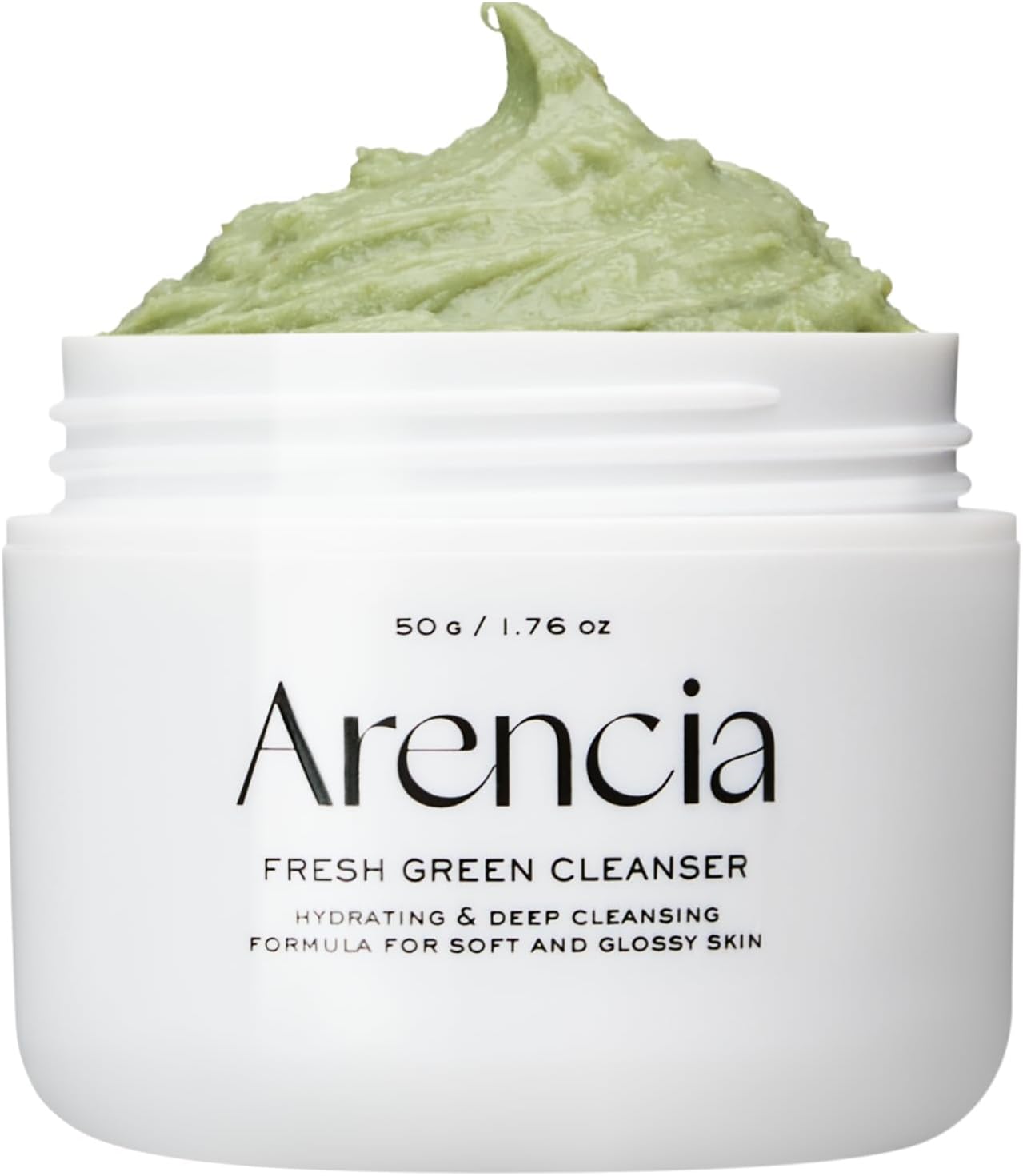 Arencia Korean Rice Mochi Face Cleanser & Daily Scrub - Moisturizing, Brightening & Deep-Cleansing - All Skin Types, Vegan, Organic - with Rice Powder, Rice Water & Green Tea (50g)