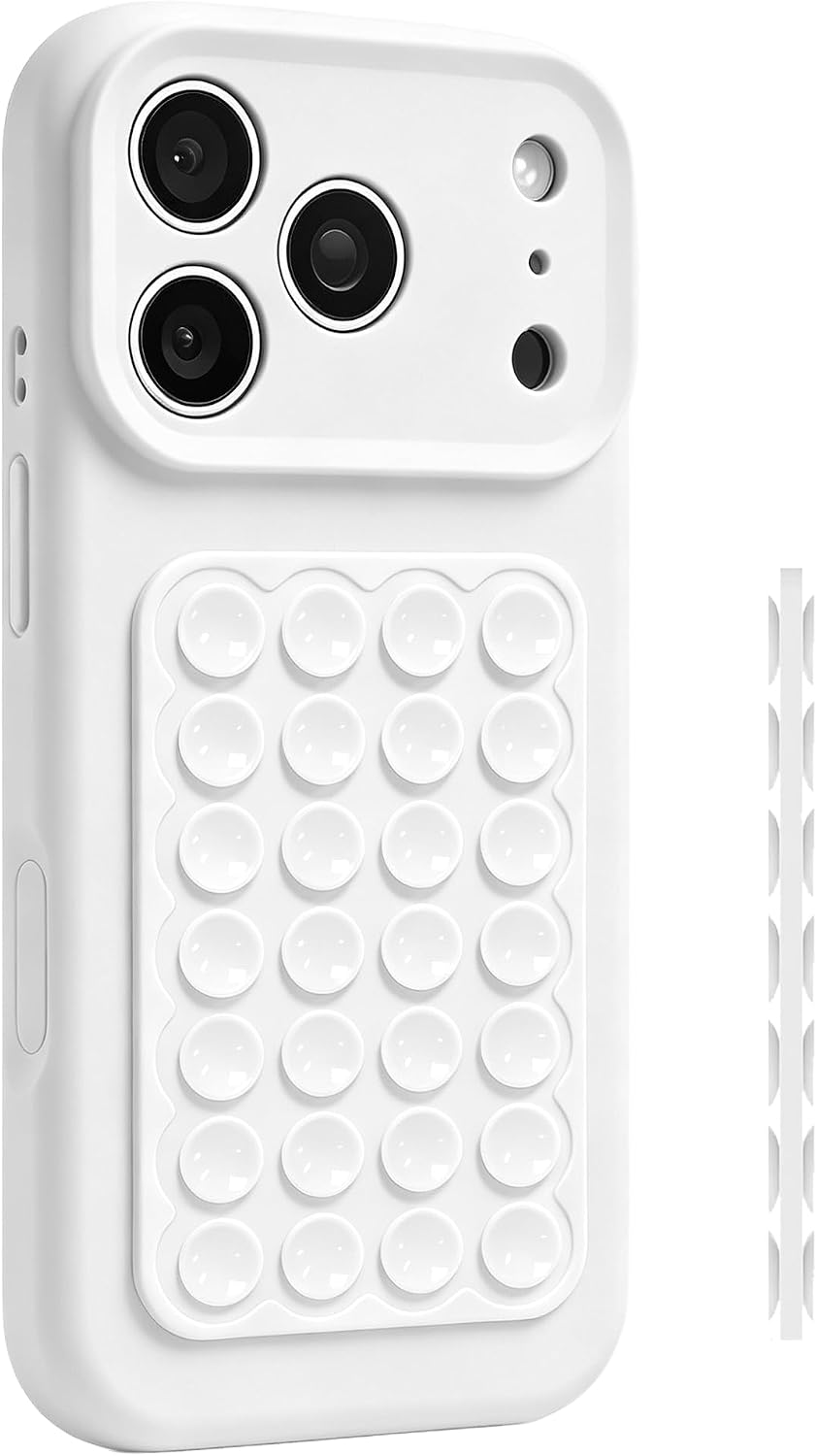 DreamsLink.LC Silicone Double-Sided Suction Phone Mount - White Small