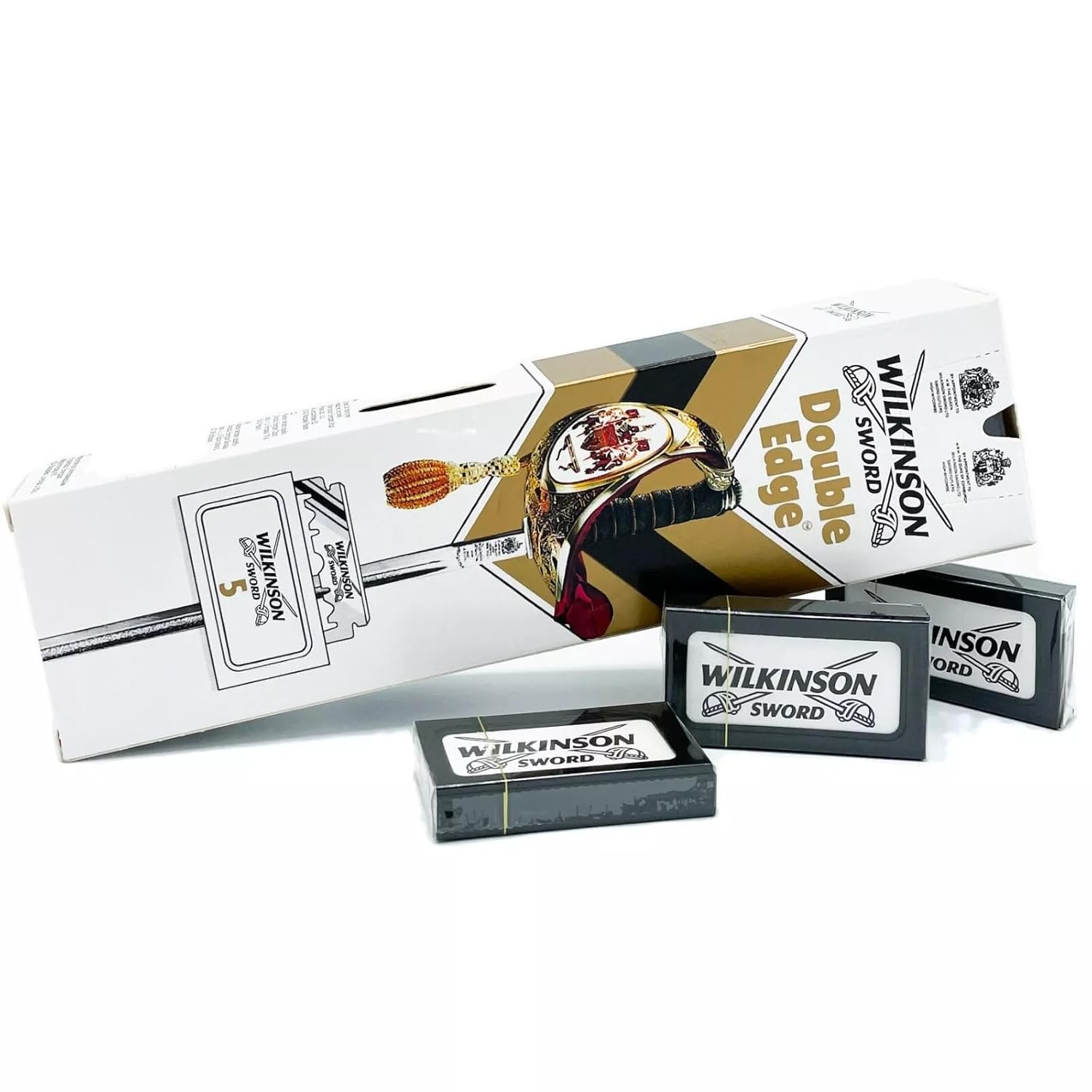 Wilkinson Sword Classic Double Edge (DE) Razorblades - 100 Blades - Packaging May Vary