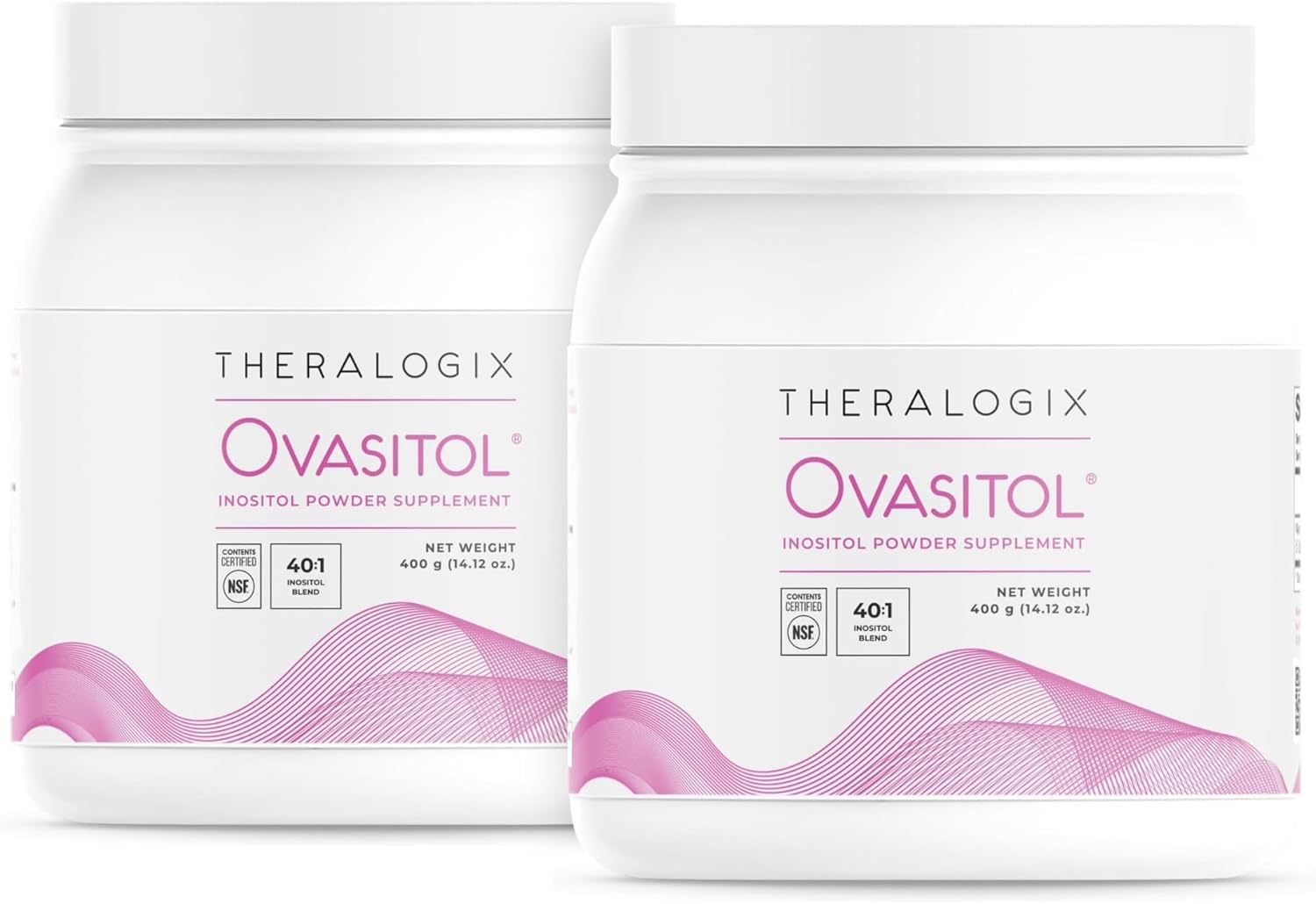Theralogix Ovasitol Inositol Powder - 180-Day Supply - Myo-Inositol & D-Chiro Inositol for Hormone Balance & Ovarian Function Support* - NSF Certified, (360 Servings), 28.24 Ounce (Pack of 2)