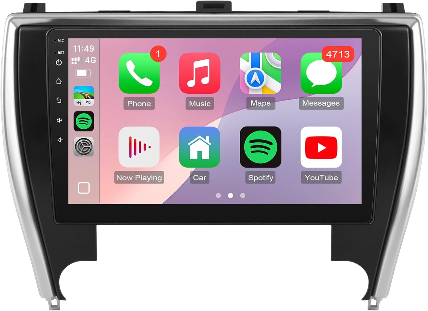 Car Stereo Radio for Toyota Camry 2015 2016 2017 with Wireless Apple CarPlay Android Auto, 10.1 Inch Touch Screen, Bluetooth,GPS,WiFi,SWC,Backup Camera